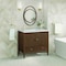 James Martin Vanities 36'' Vanity, Mid Century Walnut w/ 3 CM Arctic Fall Solid Surface Top 485-V36-WLT-3AF - alternate 2